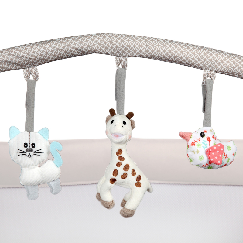 RENOLUX OPTIC Z postýlka s přebalovacím pultem 2020, Sophie la girafe So Chic