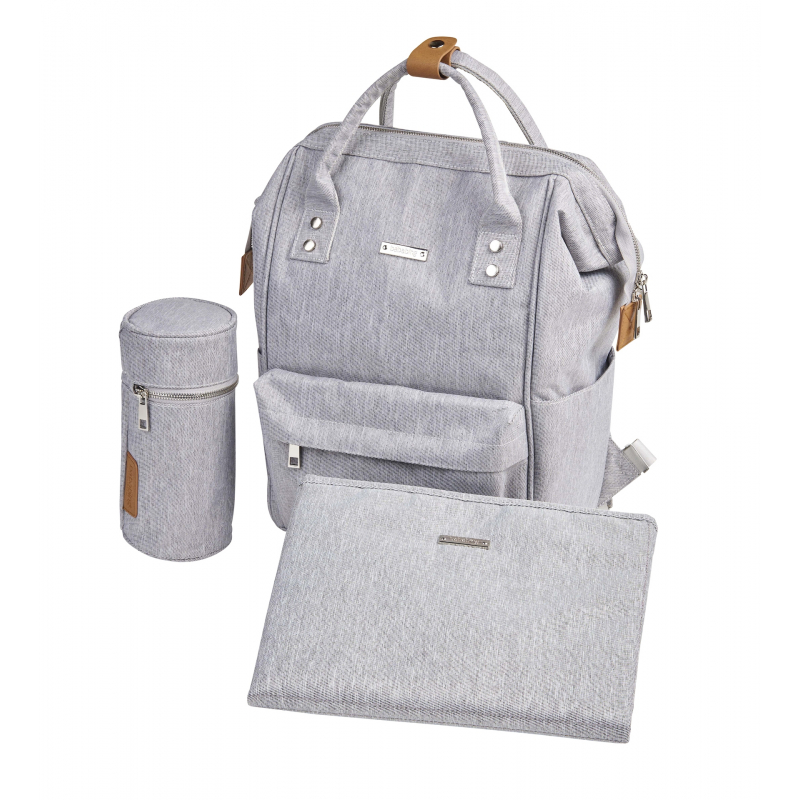 BabaBing Mani přebalovací taška/ batoh, Grey Marl