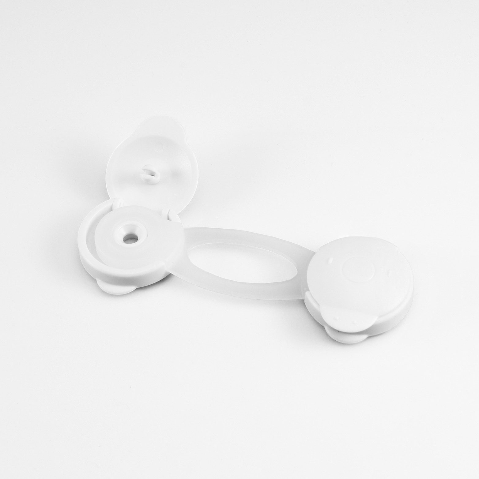 Mini zámek skříněk ohebný  2ks, white