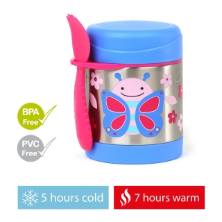SKIP HOP Zoo Termoska na jídlo se lžičko/vidličkou Motýlek 325 ml, 12 m+