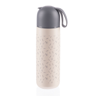 Termoska na tekutiny se silikonovým držákem 400 ml, Flowers