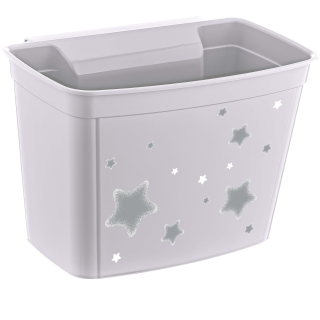 Odpadkový koš na přebalovací kout závěsný "Stars", Bílá