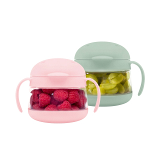 Ubbi Nádoba na svačinu, 2ks - Sage & Pink