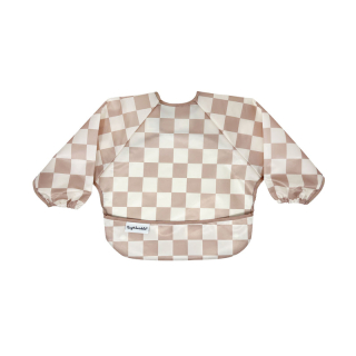 Tiny Twinkle Bryndák s dlouhým rukávem, L - Beige Checkers