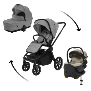 Set kočárek Move Cross 5 + hluboká korba  Move XL 5 + autosedačka XM dle vlastního výběru + báze, Shade Grey